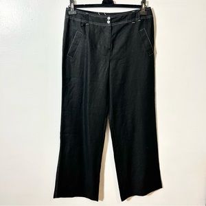 Beautiful Kontrast Black Linen Pants 14 NWOT